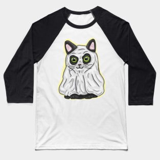 Ghost Kitty Baseball T-Shirt